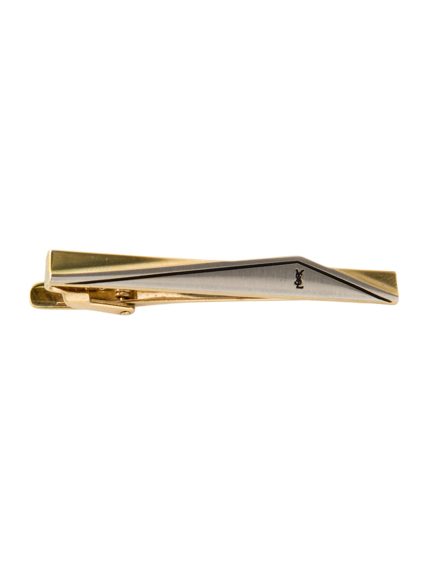 Yves Saint Laurent Vintage Two-Tone Tie Clip
