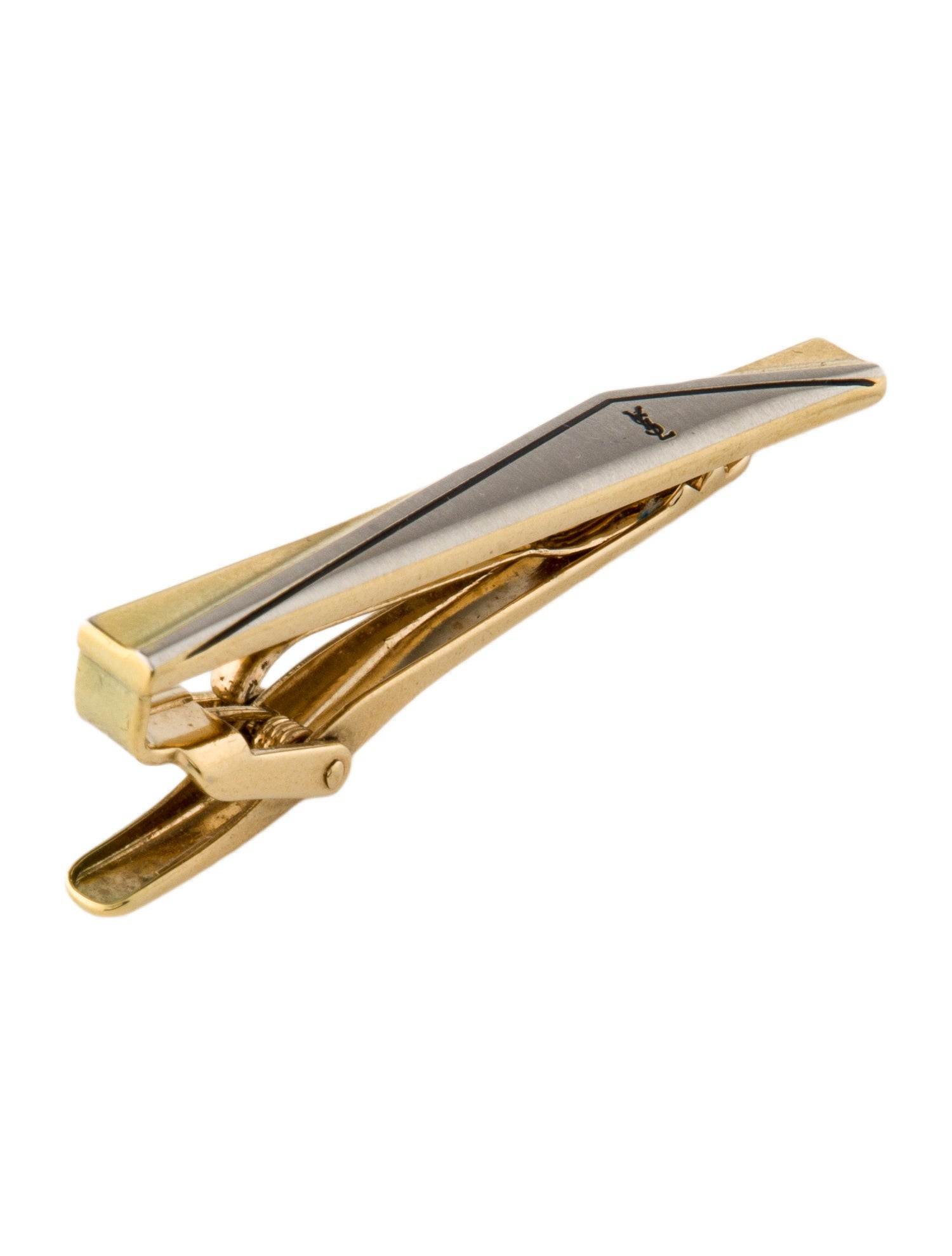 Yves Saint Laurent Vintage Two-Tone Tie Clip