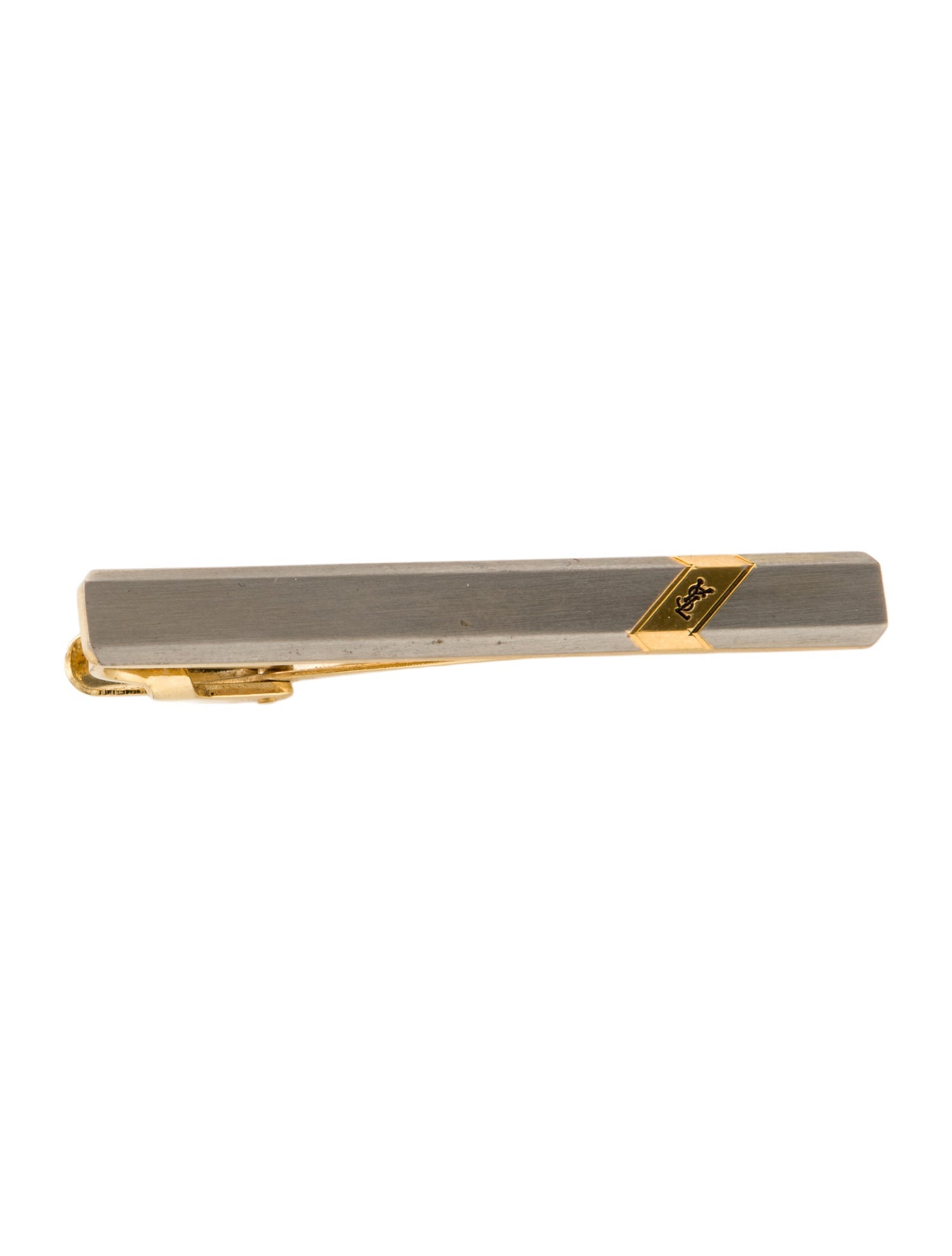 Yves Saint Laurent Vintage Two-Tone Tie Clip