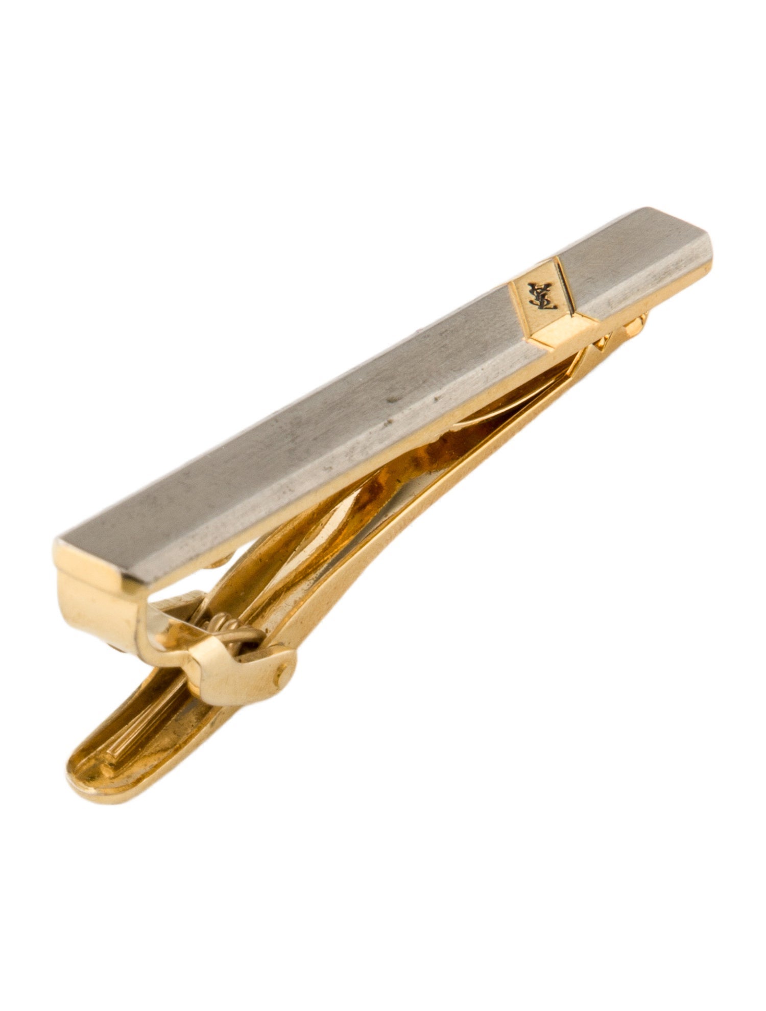 Yves Saint Laurent Vintage Two-Tone Tie Clip