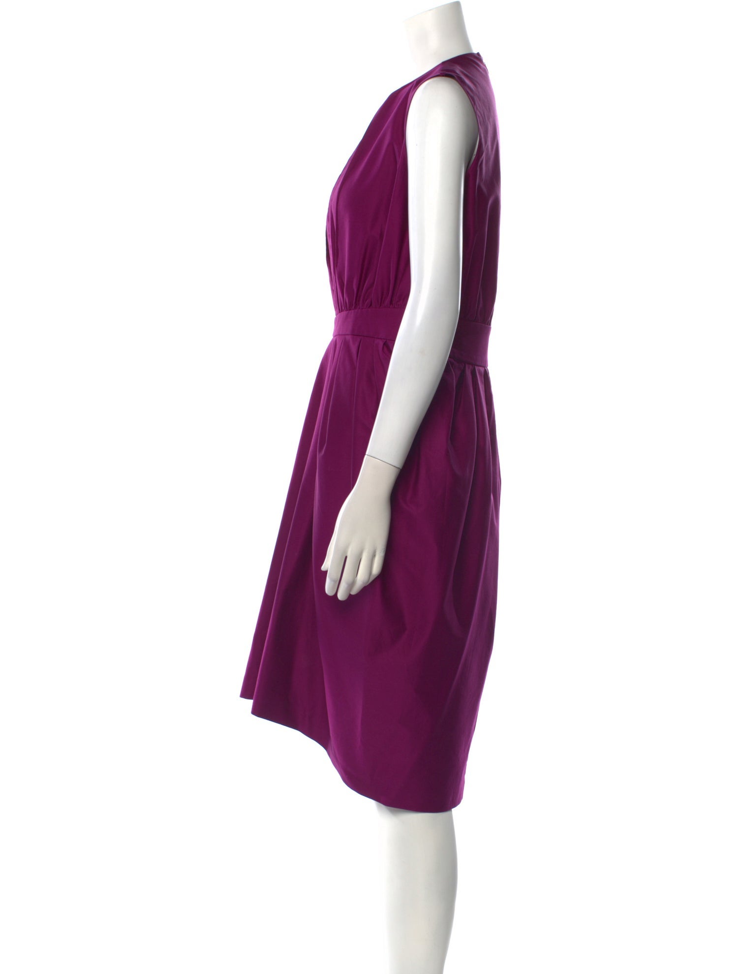 Yves Saint Laurent Crew Neck Midi Length Dress