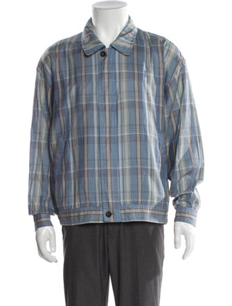 Yves Saint Laurent Plaid Print Trucker Jacket