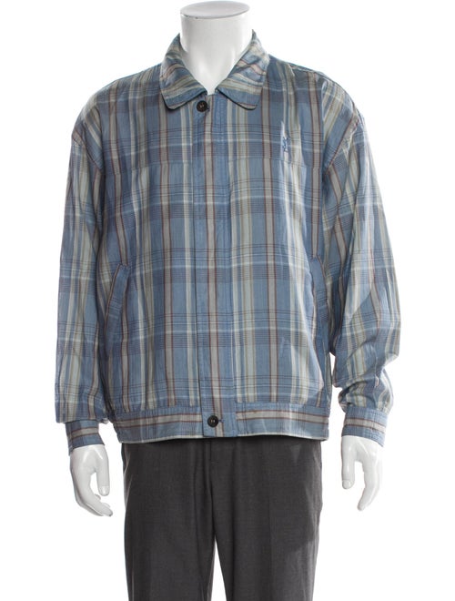 Yves Saint Laurent Plaid Print Trucker Jacket