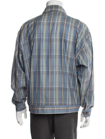 Yves Saint Laurent Plaid Print Trucker Jacket