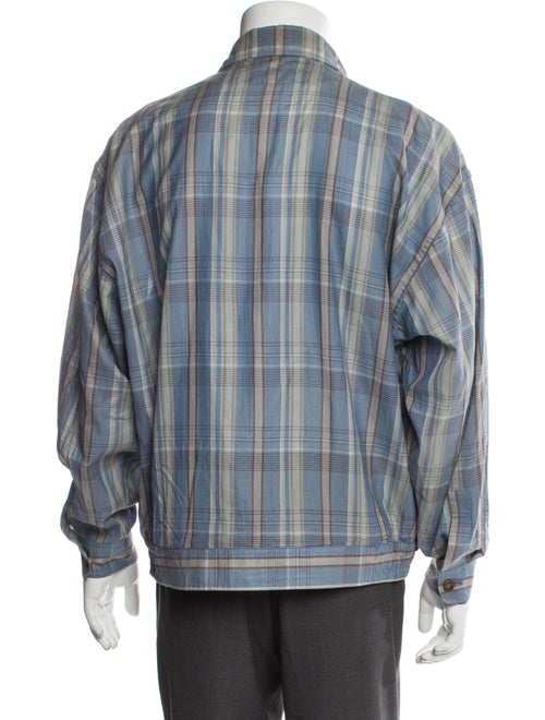 Yves Saint Laurent Plaid Print Trucker Jacket