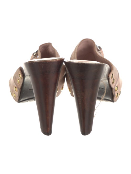 Yves Saint Laurent Suede Studded Accents Slides