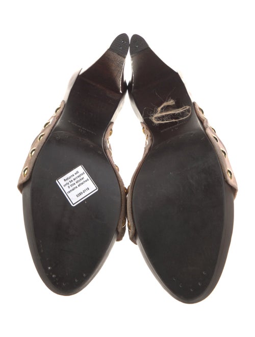 Yves Saint Laurent Suede Studded Accents Slides