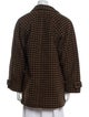 Yves Saint Laurent Wool Houndstooth Print Coat
