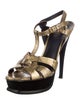 Yves Saint Laurent Leather T-Strap Sandals
