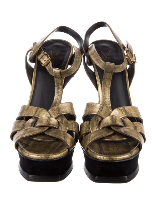 Yves Saint Laurent Leather T-Strap Sandals