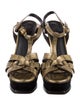 Yves Saint Laurent Leather T-Strap Sandals