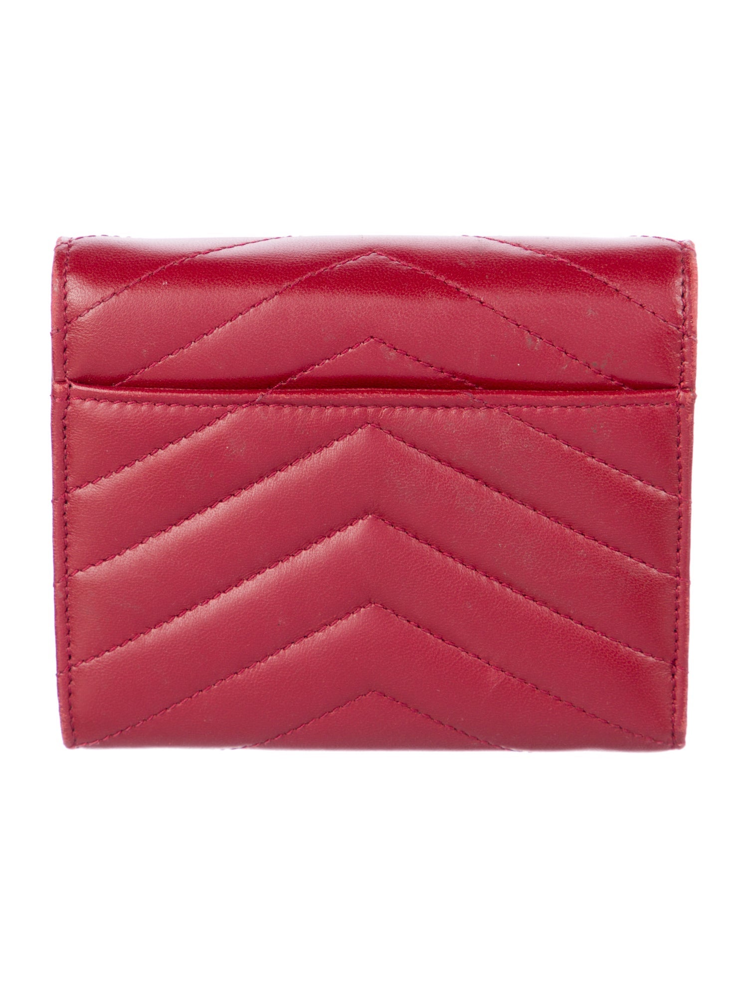 Yves Saint Laurent Leather Compact Wallet