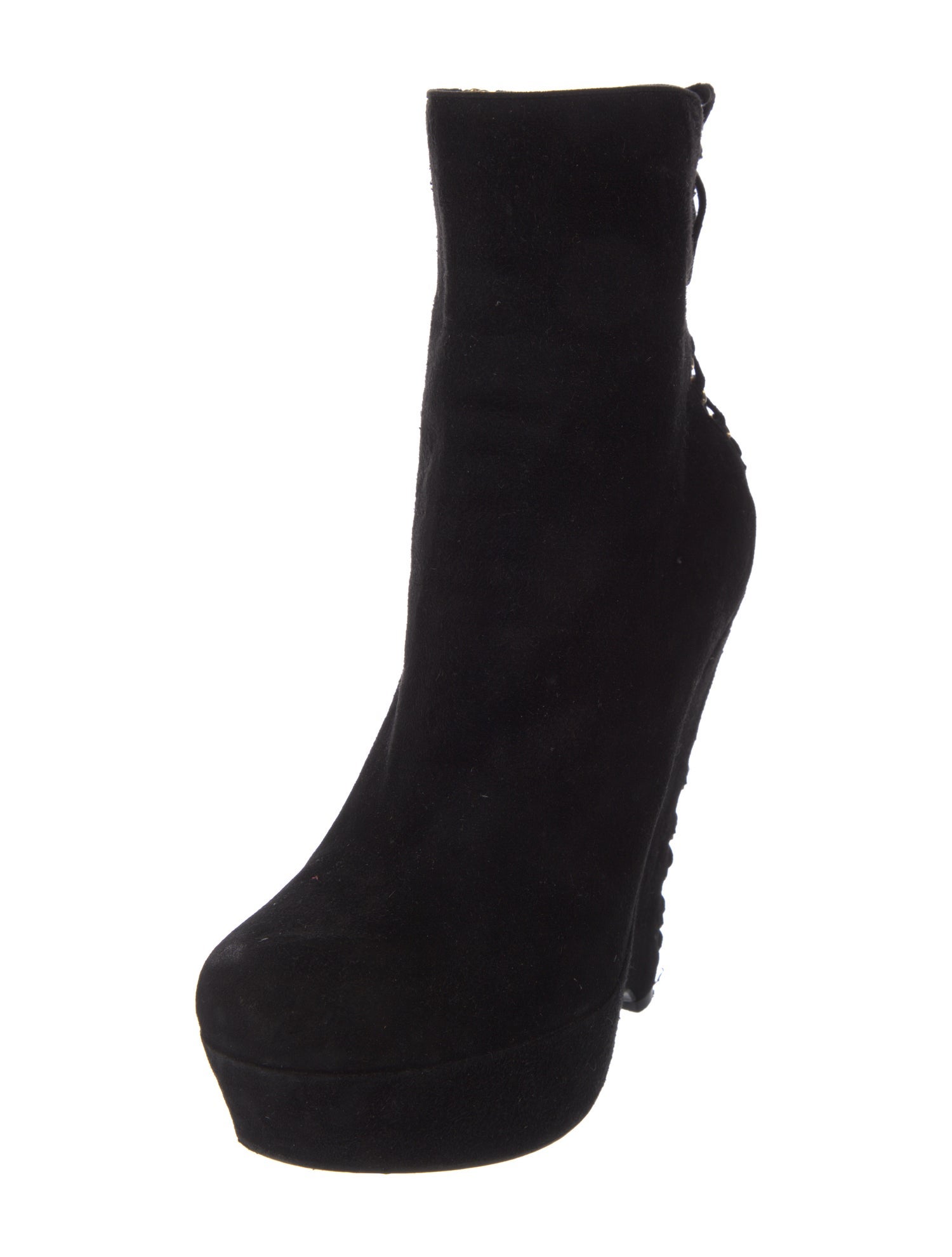 Yves Saint Laurent Suede Lace-Up Boots