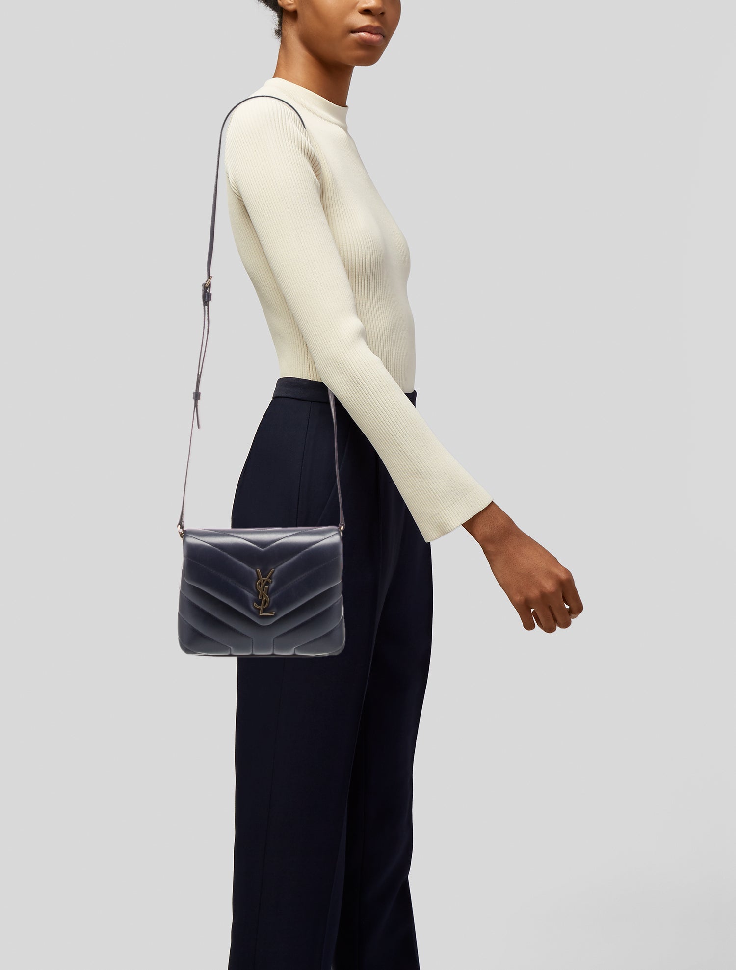 Saint Laurent Quilted Loulou shoulder bag Small