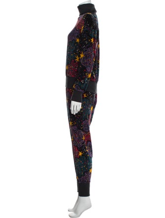 Yves Saint Laurent Printed Embroidered Accent Pant Set