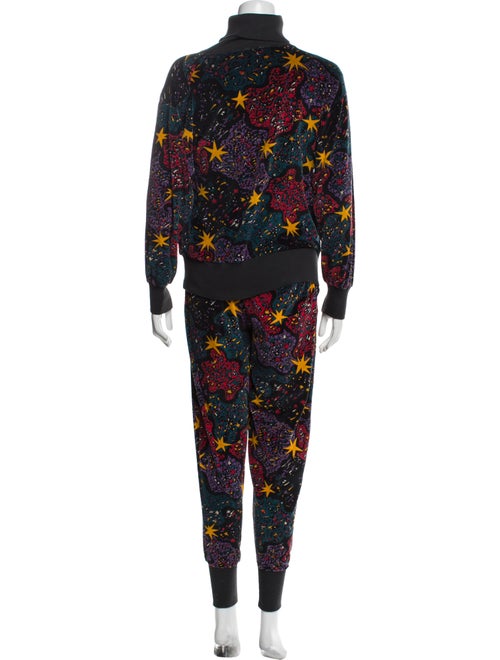 Yves Saint Laurent Printed Embroidered Accent Pant Set