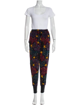 Yves Saint Laurent Printed Embroidered Accent Pant Set