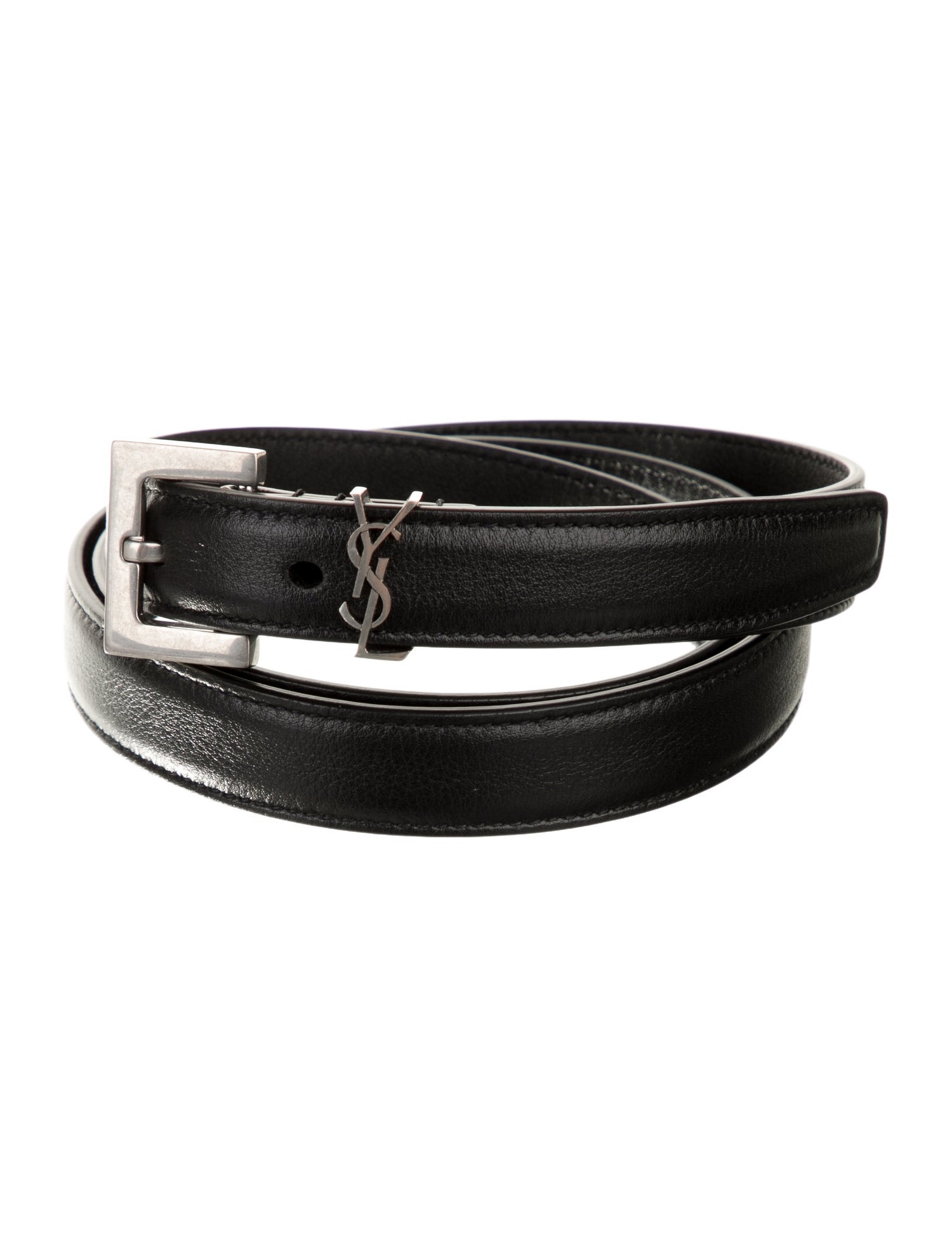 Yves Saint Laurent Skinny Leather Belt