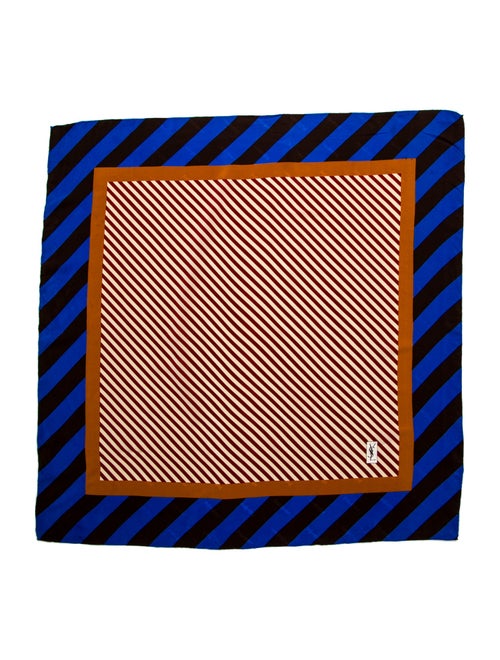 Yves Saint Laurent Silk Striped Scarf