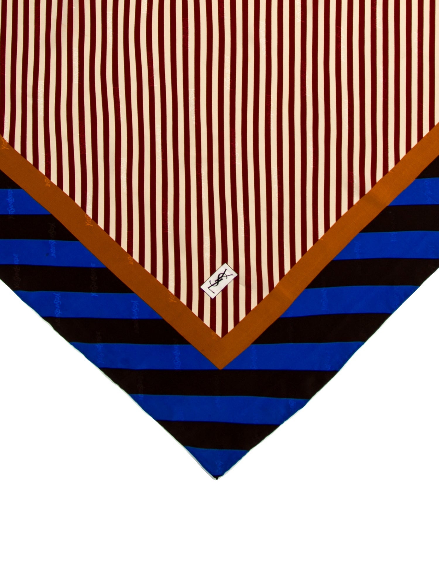 Yves Saint Laurent Silk Striped Scarf