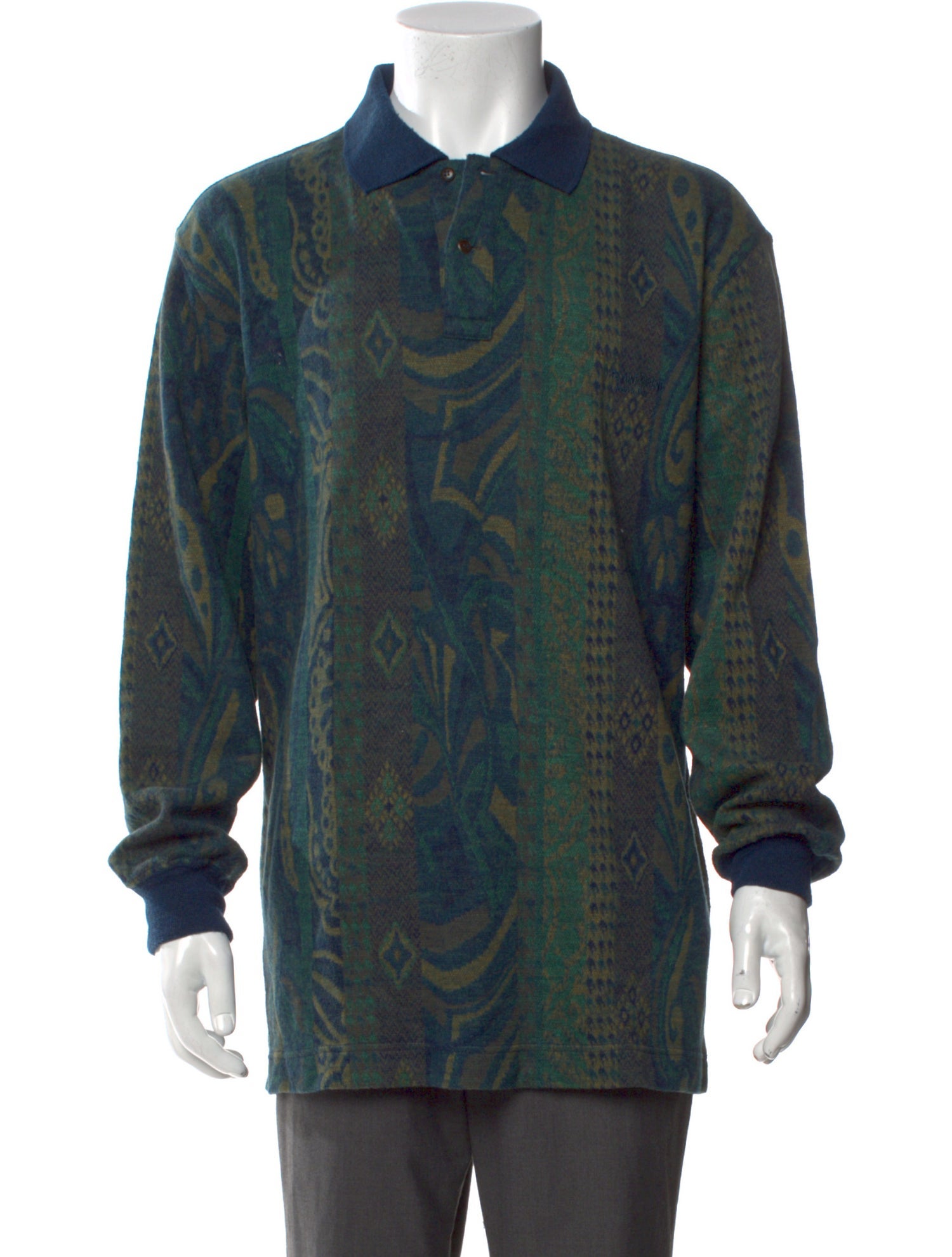 Yves Saint Laurent Printed Long Sleeve Shirt