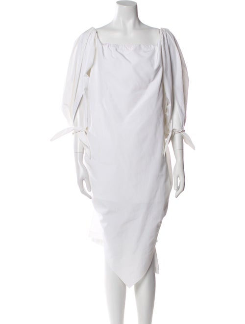 Yves Saint Laurent Square Neckline Midi Length Dress