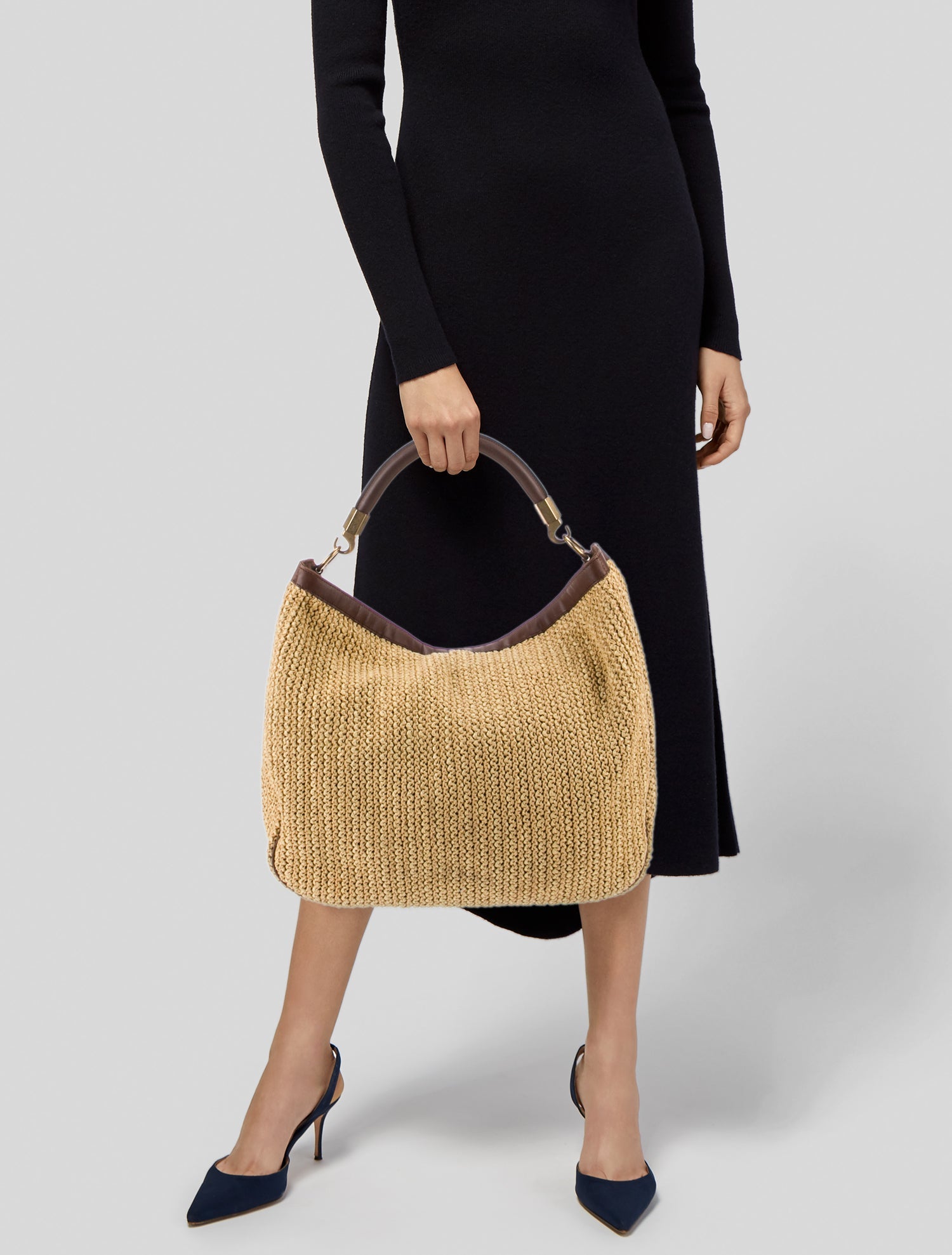 Yves Saint Laurent Raffia Shoulder Bag