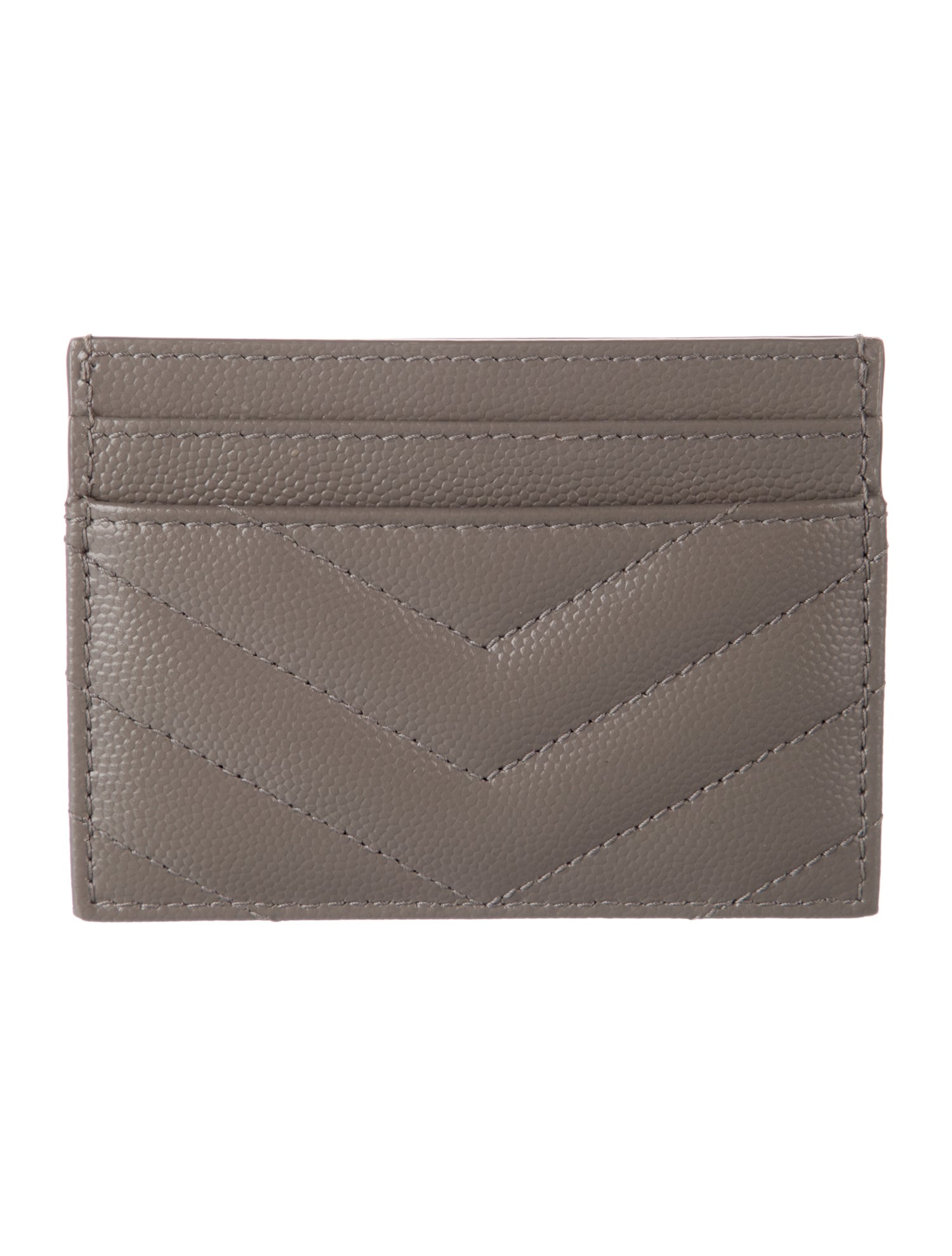 Yves Saint Laurent Chevron Leather Card Holder