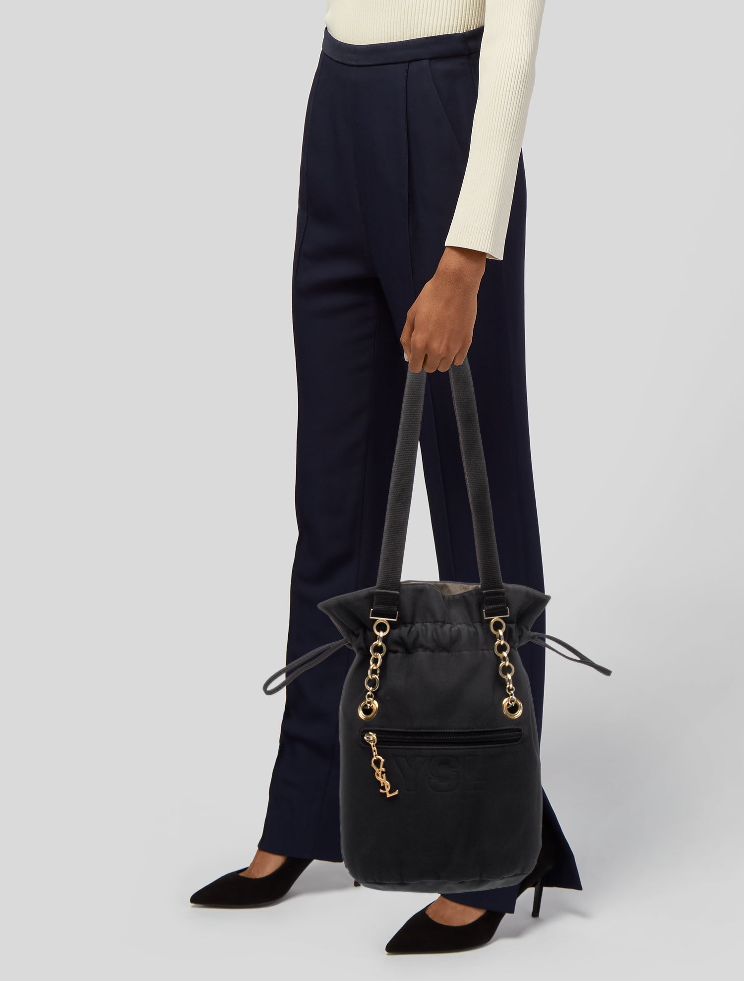 Yves Saint Laurent Nylon Bucket Bag Vintage