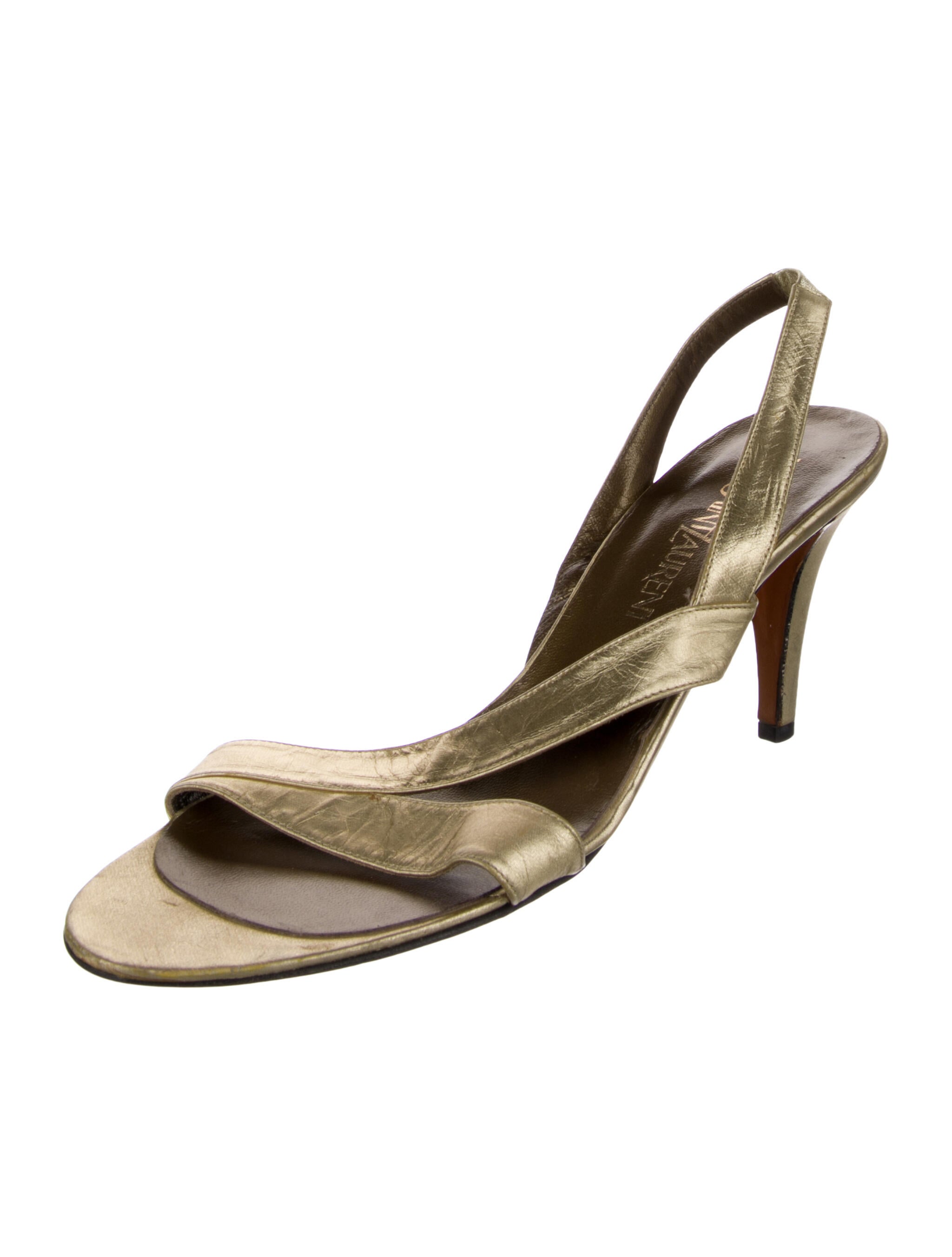 Yves Saint Laurent Vintage Leather Slingback Sandals