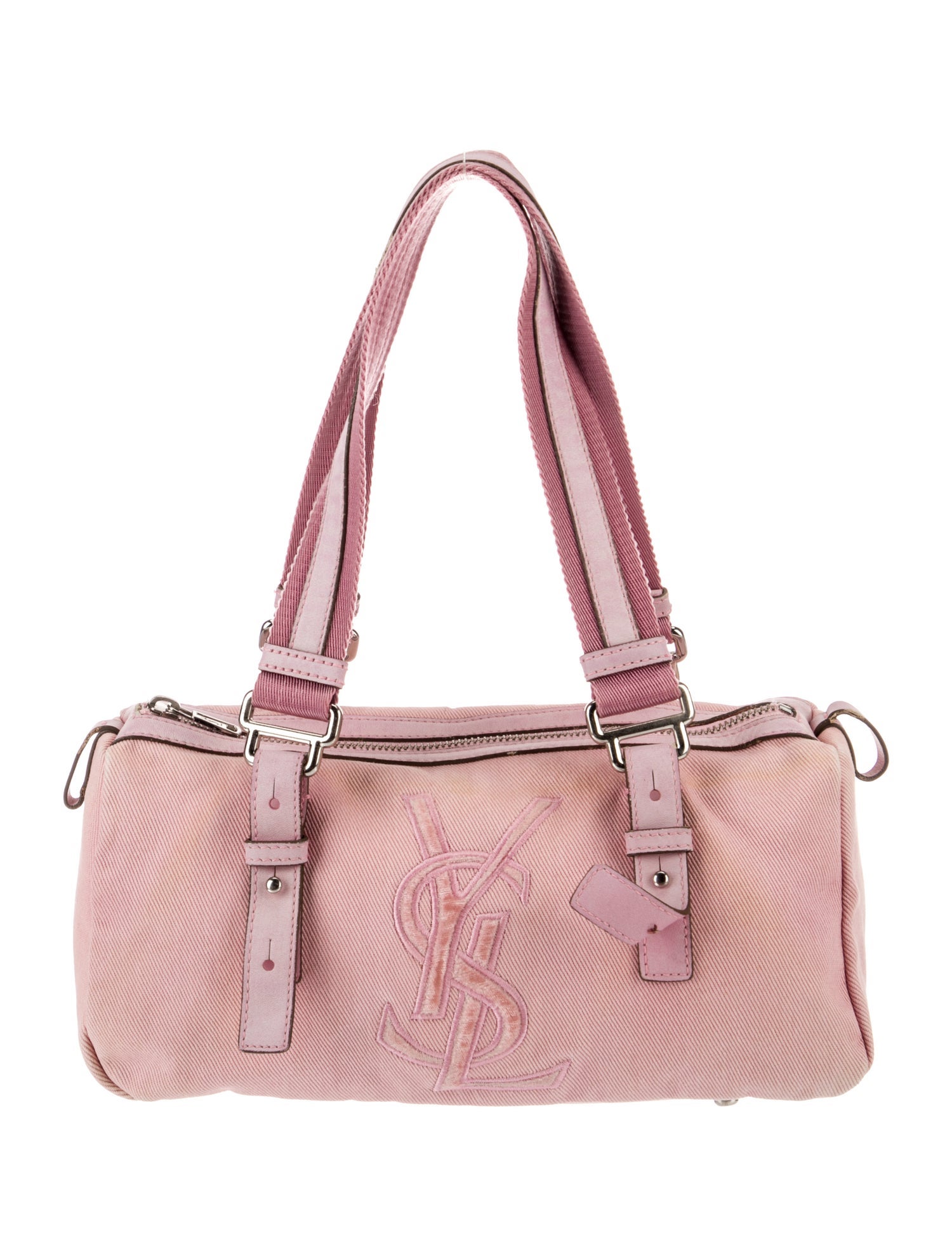 Yves Saint Laurent Rive Gauche Canvas Shoulder Bag