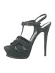 Yves Saint Laurent Suede T-Strap Sandals