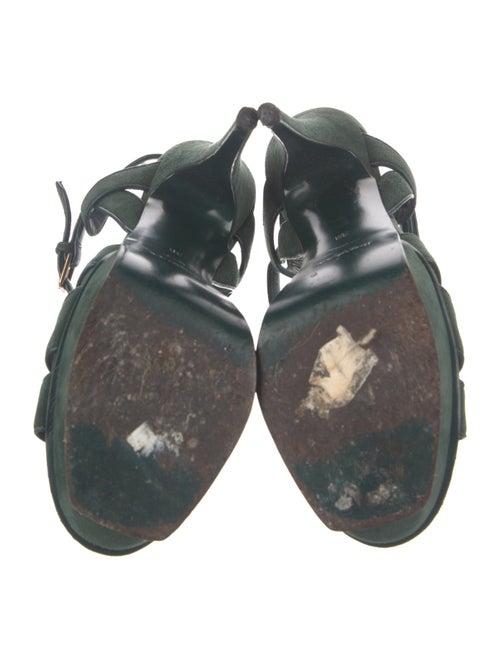 Yves Saint Laurent Suede T-Strap Sandals