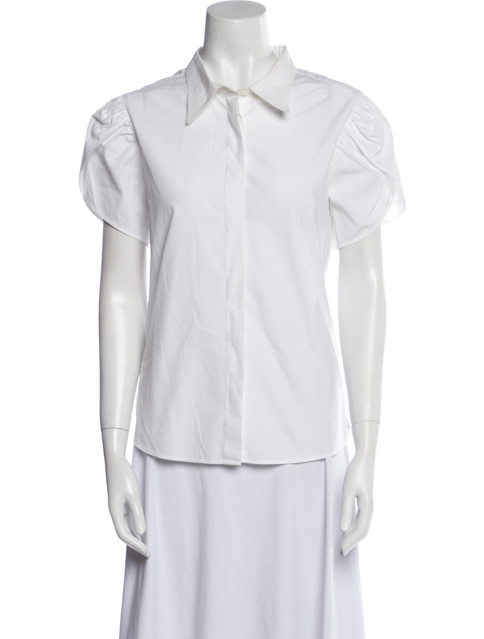 Yves Saint Laurent Short Sleeve Button-Up Top