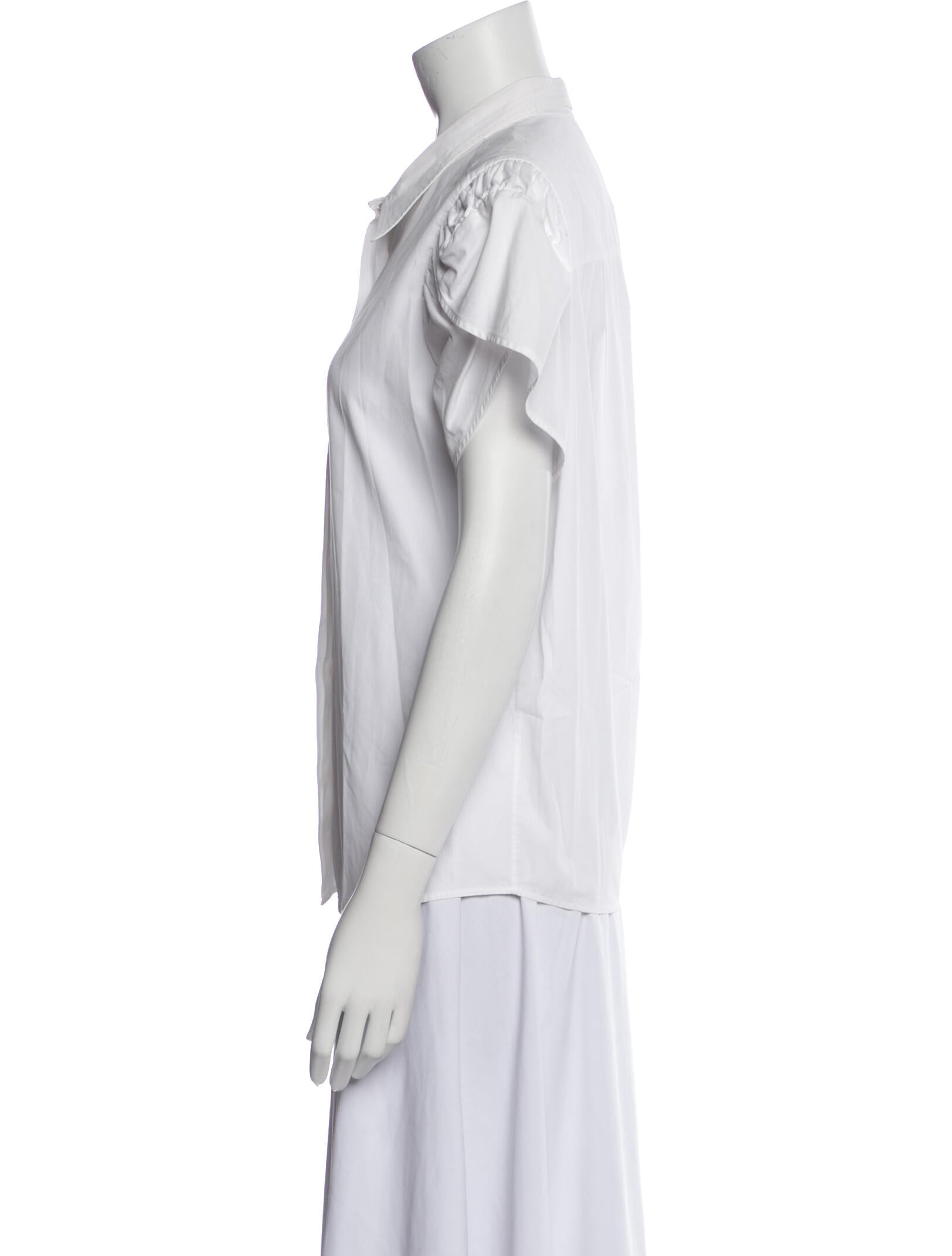 Yves Saint Laurent Short Sleeve Button-Up Top