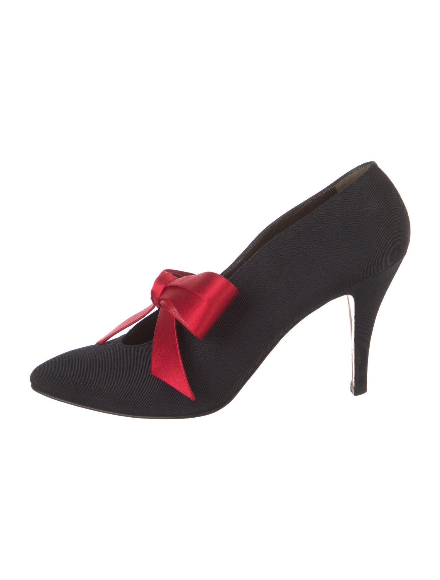 Yves Saint Laurent Satin Bow Accents Pumps