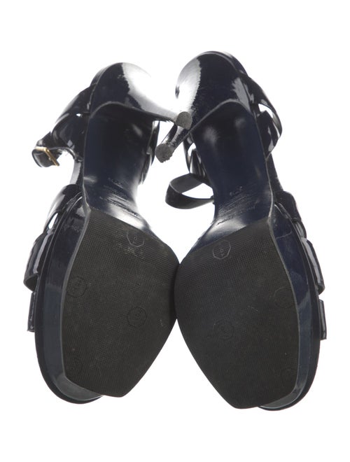 Yves Saint Laurent Patent Leather T-Strap Sandals