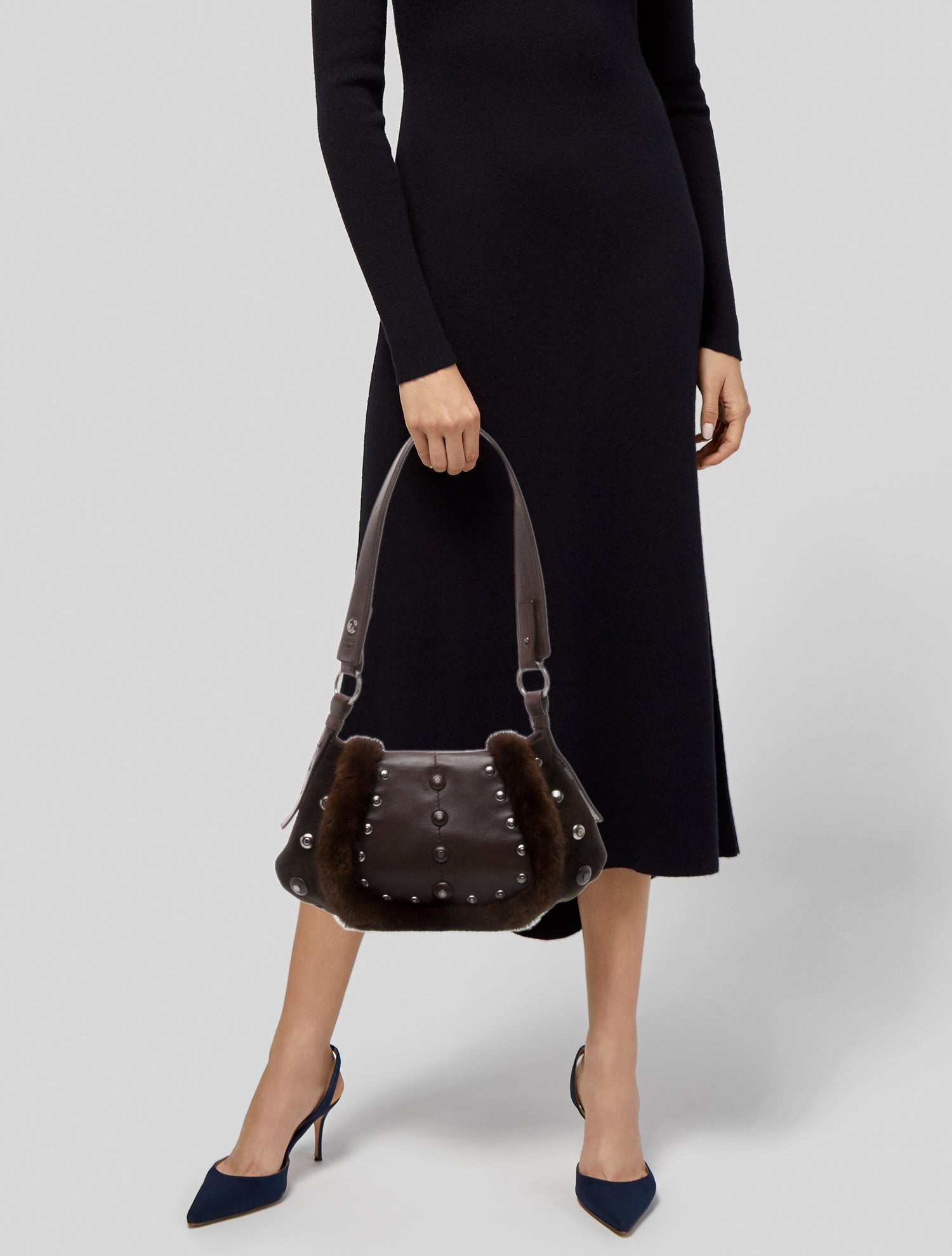 Yves Saint Laurent Suede Shoulder Bag