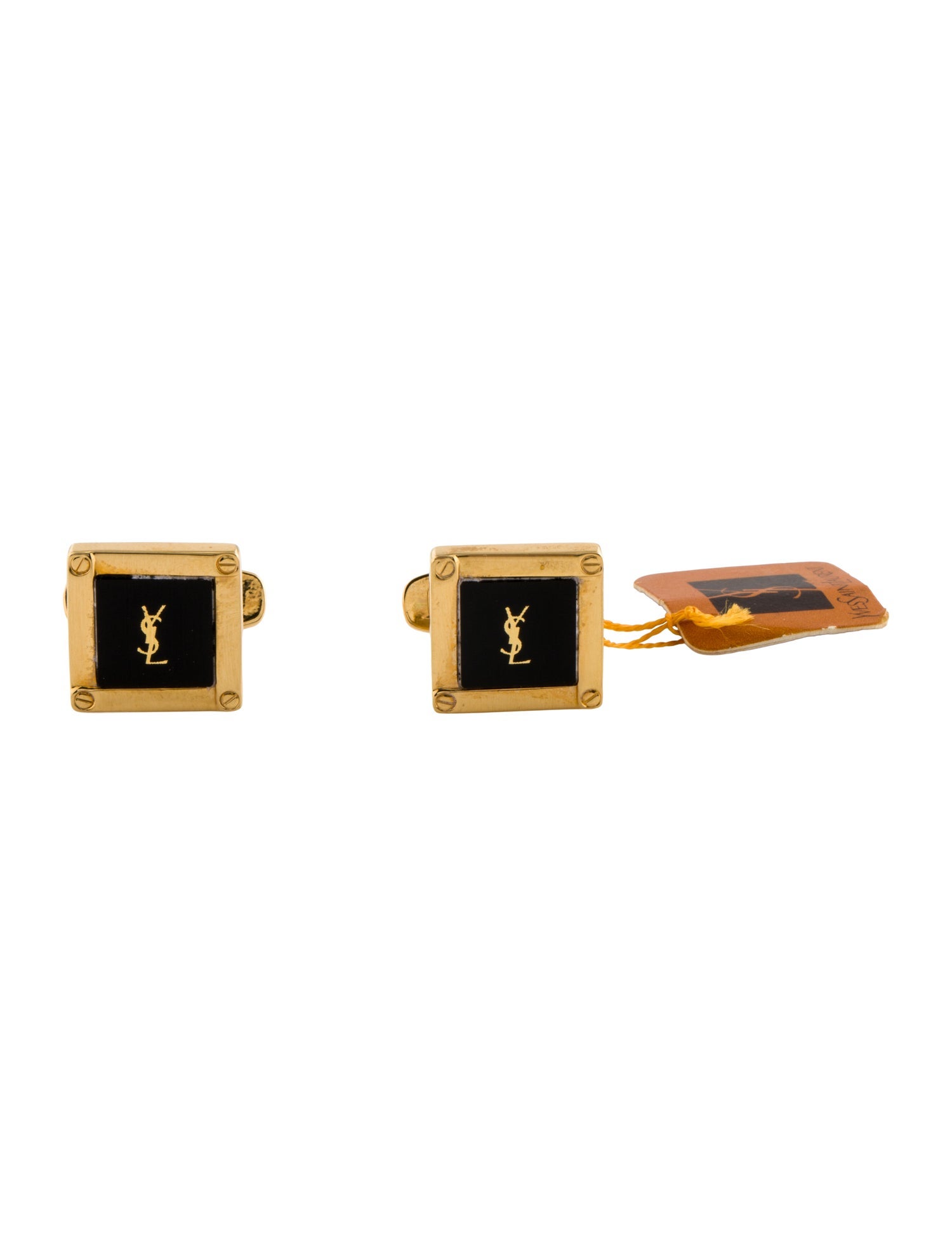 Yves Saint Laurent Resin Logo Cufflinks