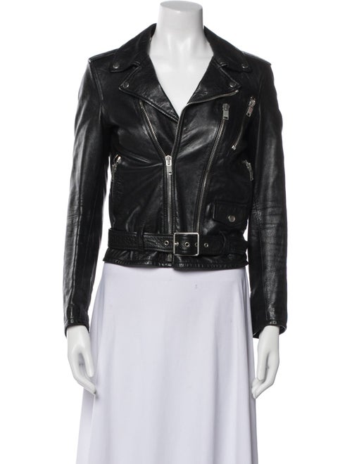 Saint Laurent Leather Fur Jacket