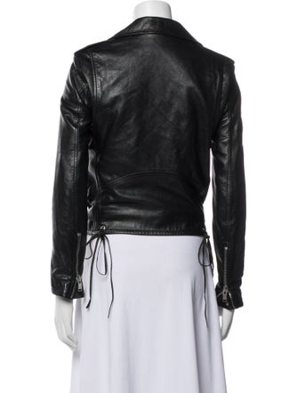 Saint Laurent Leather Fur Jacket