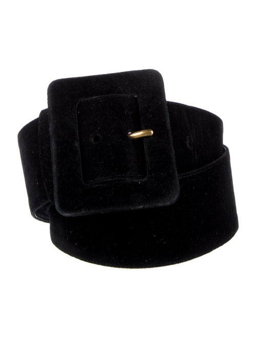 Yves Saint Laurent Wide Velvet Waist Belt