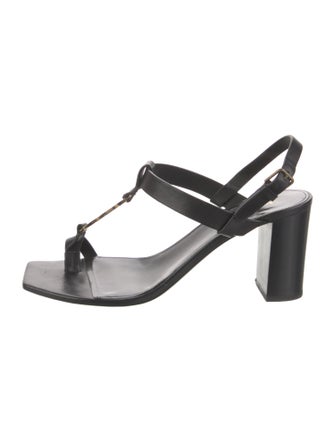 Saint Laurent Leather T-Strap Sandals