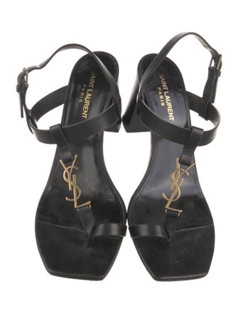 Saint Laurent Leather T-Strap Sandals