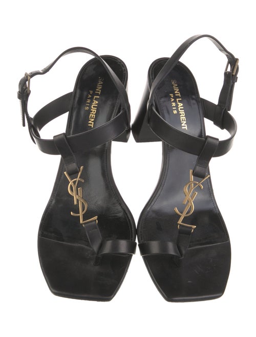 Saint Laurent Leather T-Strap Sandals