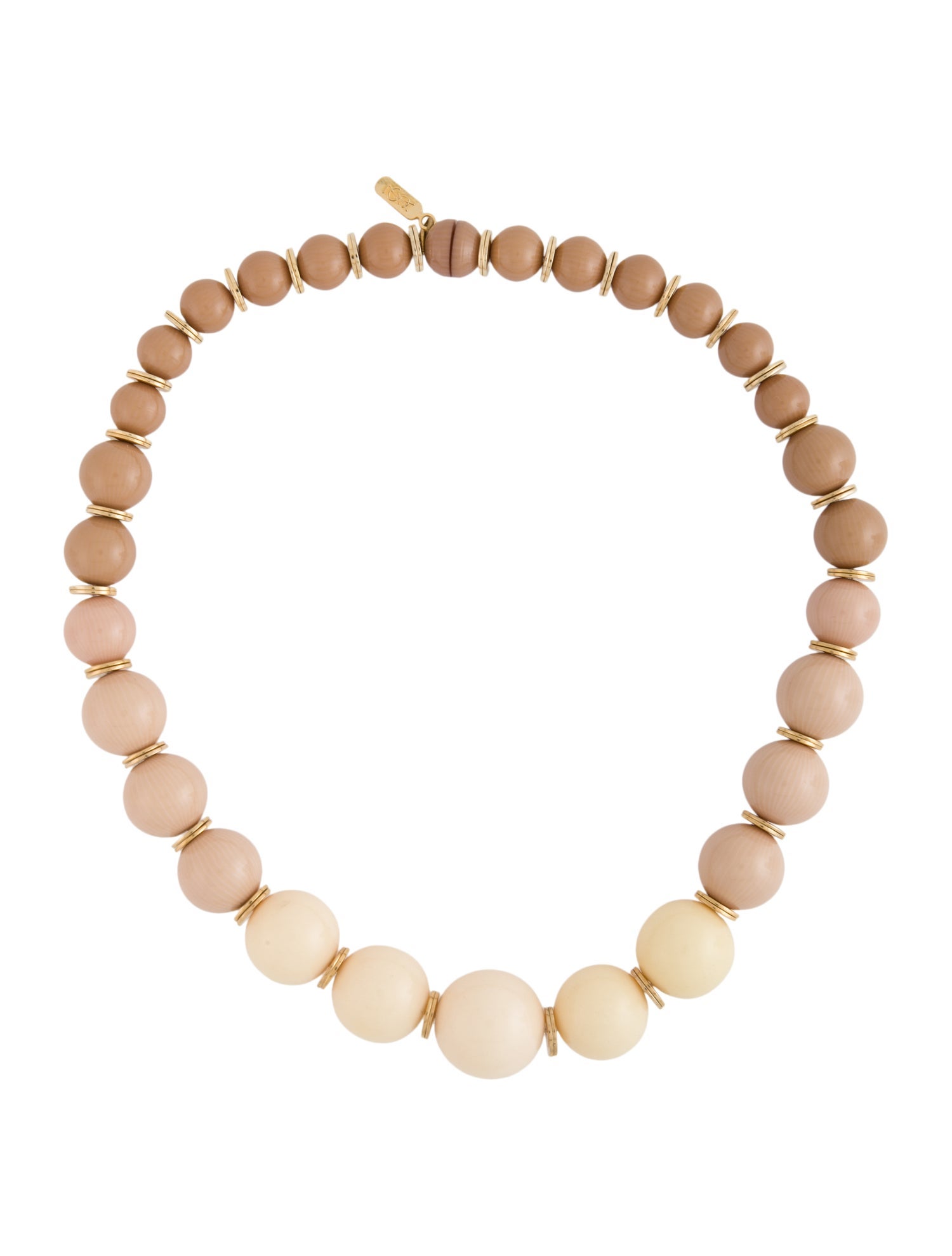 Yves Saint Laurent Vintage Resin Graduated Ball Necklace