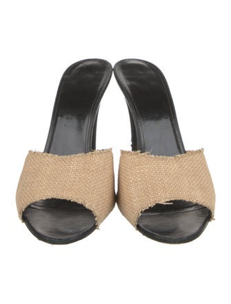 Saint Laurent Straw Slides