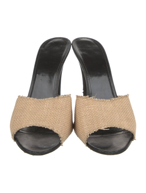 Saint Laurent Straw Slides