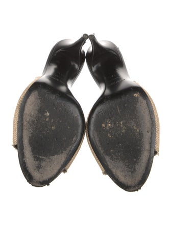 Saint Laurent Straw Slides