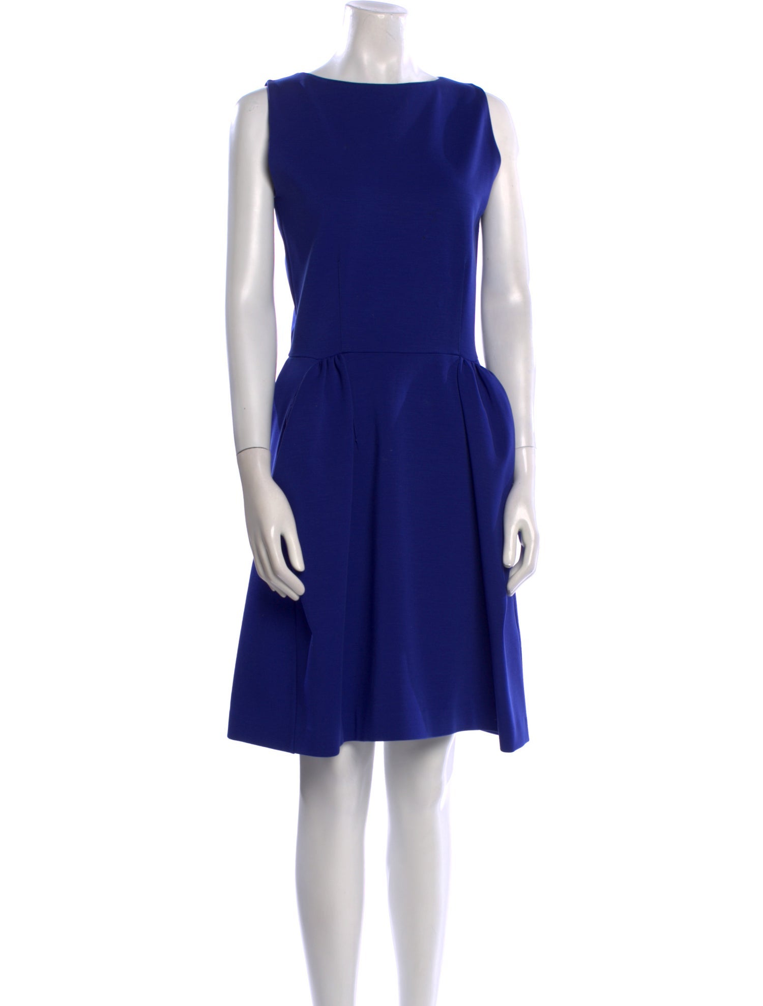 Yves Saint Laurent Bateau Neckline Knee-Length Dress